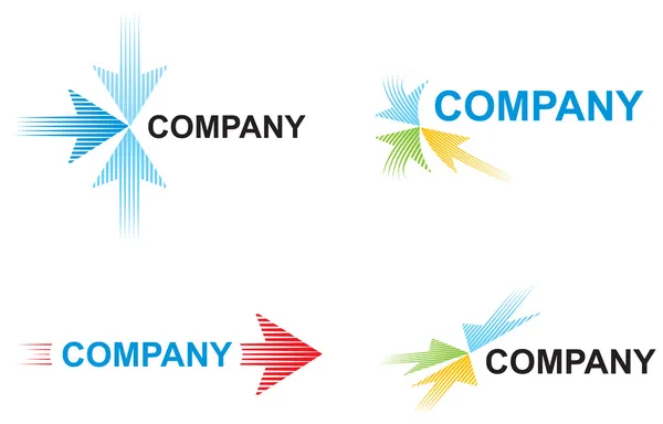 Logo templates with arrows — Stock Vector