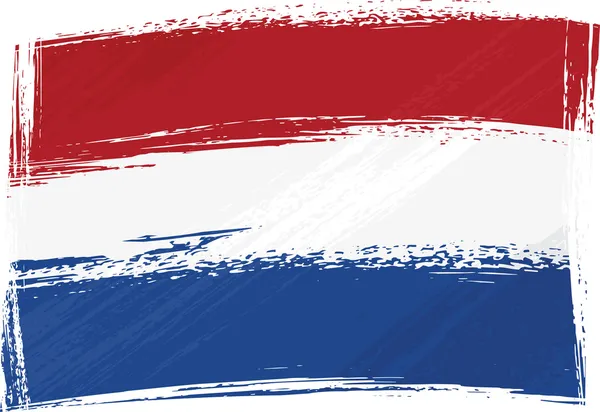 Grunge Netherlands flag — Stock Vector