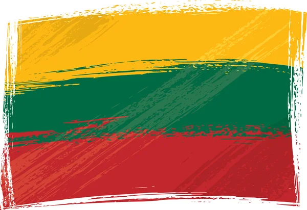 Grunge Bandera de Lituania — Vector de stock