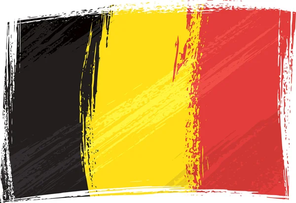 Grunge-Flagge Belgiens — Stockvektor