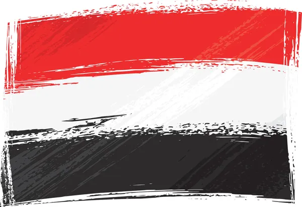 Grunge Yemen Flagge — Stockvektor