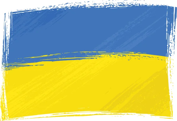 Grunge Ukraine flag — Stock Vector