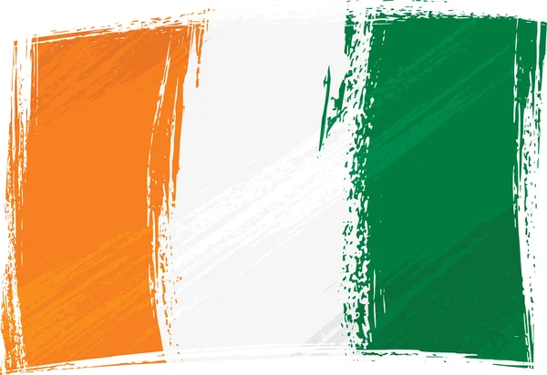 Grunge Cote d'Ivoire σημαία — Διανυσματικό Αρχείο