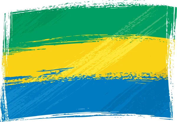 Drapeau Gabon Grunge — Image vectorielle