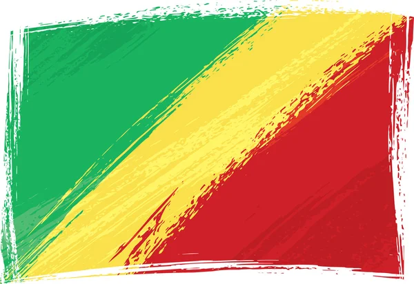 Grunge Kongo Cumhuriyeti bayrağı — Stok Vektör