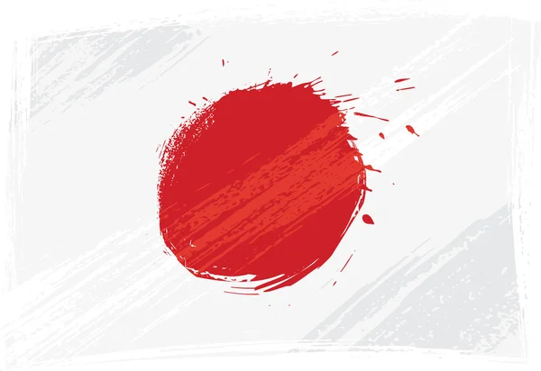 Vlajka Japonsko grunge — Stockový vektor