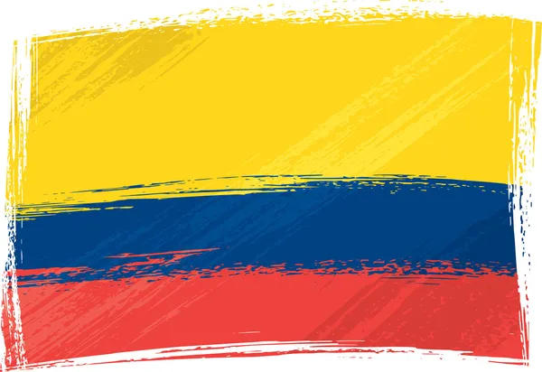 Grunge Kolombiya bayrağı — Stok Vektör