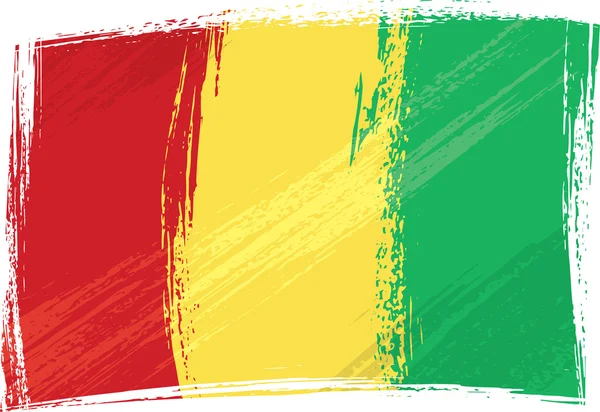 Bandiera Grunge Guinea — Vettoriale Stock