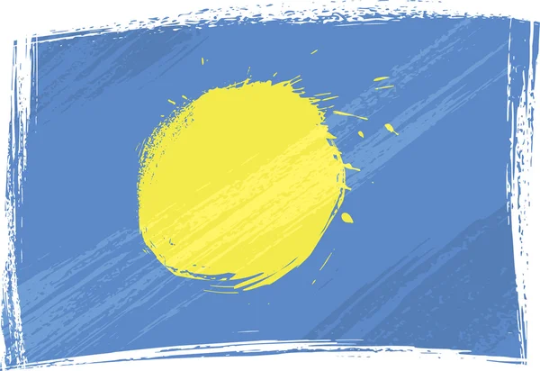 Grunge σημαία του Παλάου — Διανυσματικό Αρχείο