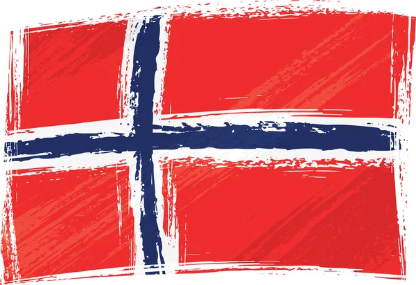 Grunge Drapeau Norvège — Image vectorielle
