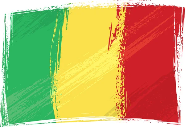 Grunge Drapeau Mali — Image vectorielle