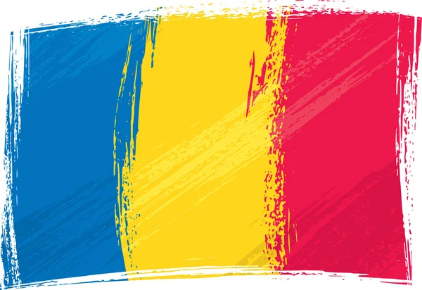 Grunge Romania bandiera — Vettoriale Stock