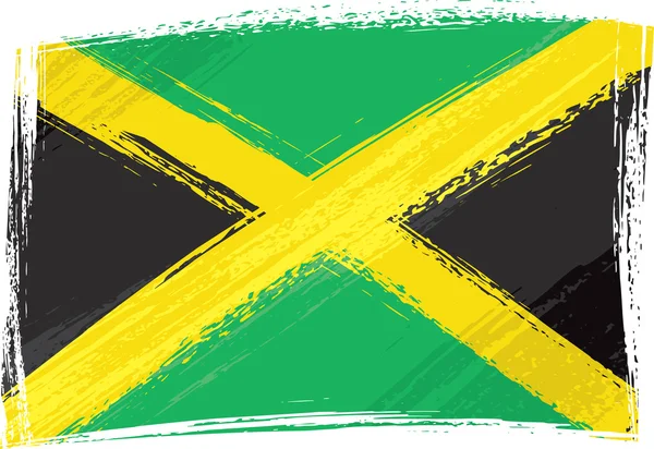 Grunge Jamaika bayrağını — Stok Vektör