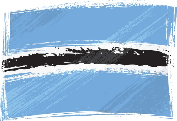 Grunge 博茨瓦纳国旗 — 图库矢量图片