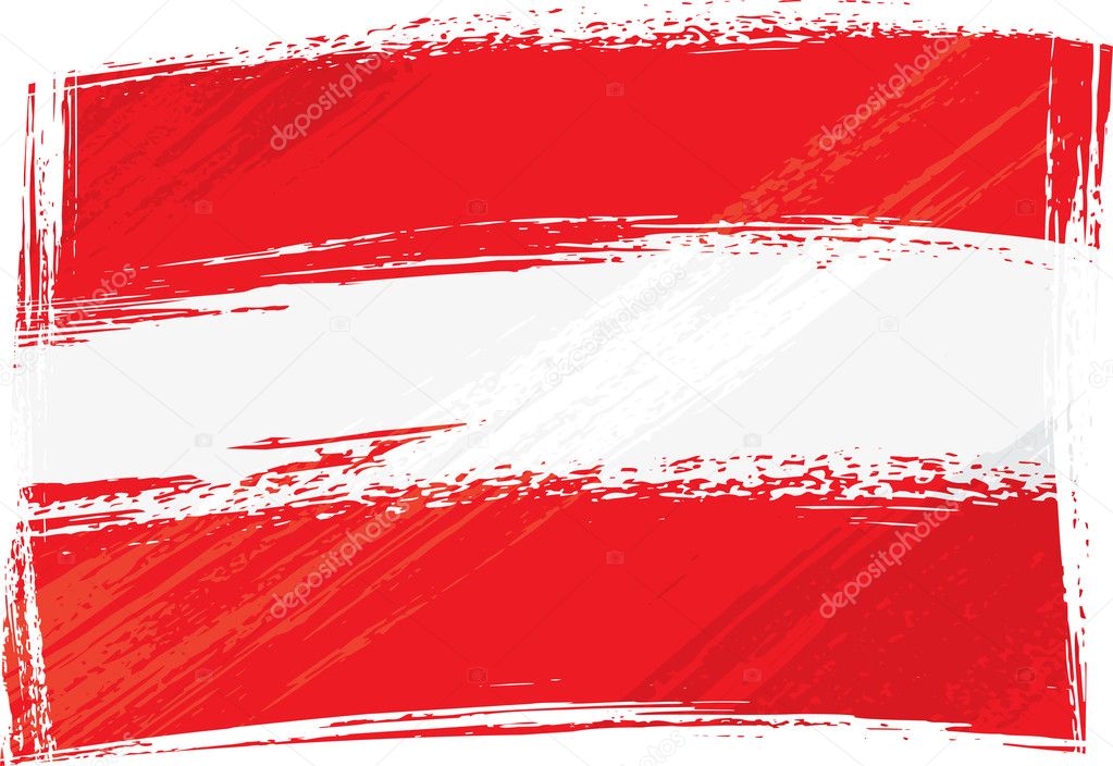 Grunge Austria flag