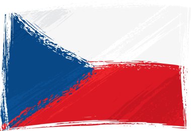 Grunge Czech Republic flag clipart