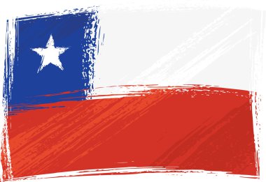 Grunge Şili bayrağı