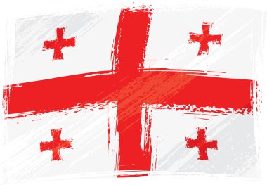 Grunge Georgia flag clipart