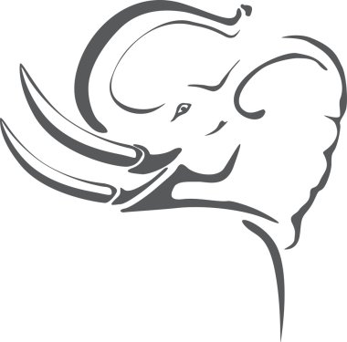 Elephant tattoo clipart