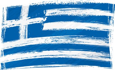 Grunge Greece flag clipart