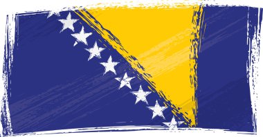 Grunge Bosnia and Herzegovina flag clipart