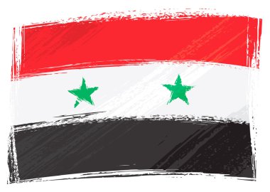 Grunge Syria flag clipart