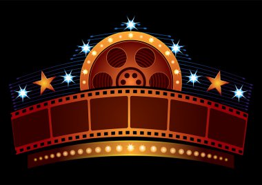 Cinema neon clipart