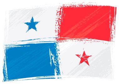 Grunge Panama flag clipart