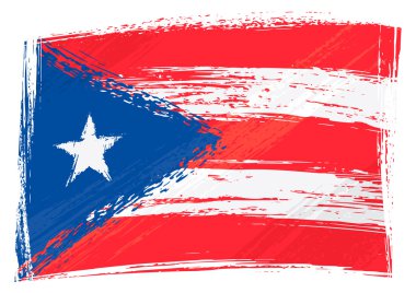 Grunge Puerto Rico flag clipart