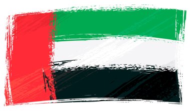 Grunge United Arab Emirates flag clipart