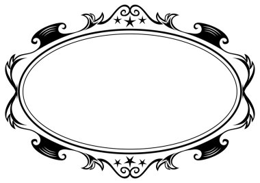 Antique oval frame clipart
