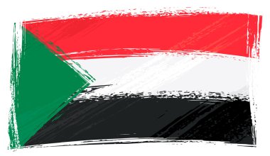 Grunge Sudan flag clipart
