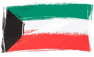 Grunge Kuwait flag clipart