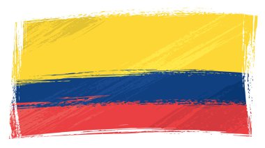 Grunge Ecuador flag clipart