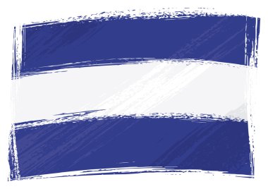 Grunge El Salvador flag clipart