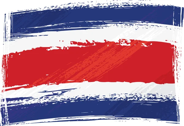 Bandeira Grunge Costarica — Vetor de Stock