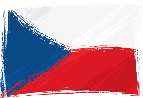 Grunge Tjeckien flagga — Stock vektor
