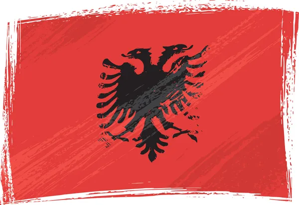 Grunge Bandera de Albania — Vector de stock
