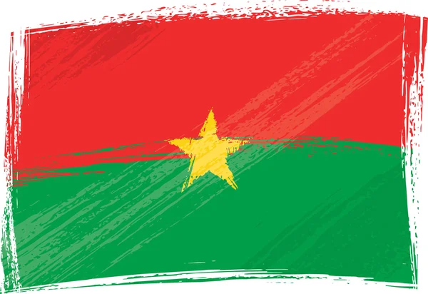 Grunge-Burkinaflagge — Stockvektor