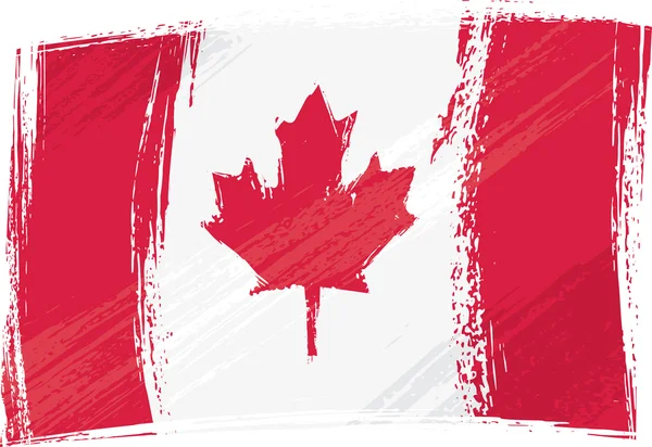 Grunge 加拿大国旗 — 图库矢量图片