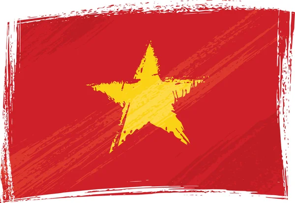Grunge σημαία του Βιετνάμ — Διανυσματικό Αρχείο