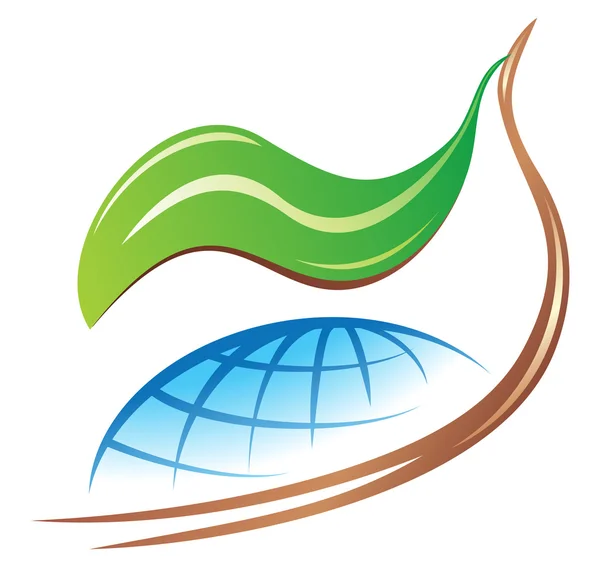 Save earth logo — Stock Vector