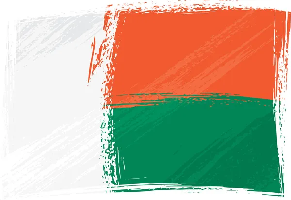 グランジ マダガスカルの国旗 — ストックベクタ