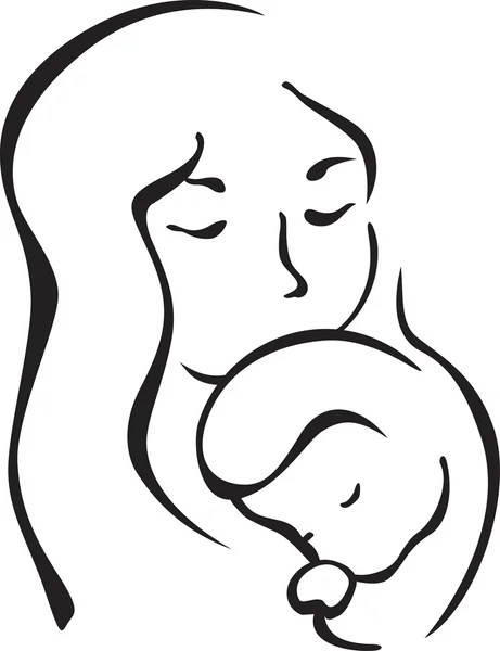Moeder en kind — Stockvector