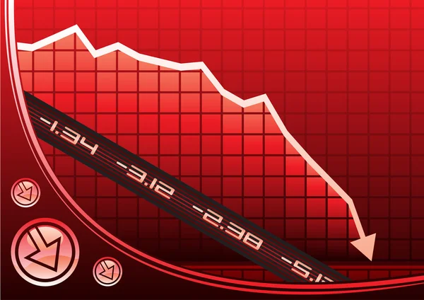 Recesja na wykres — Wektor stockowy