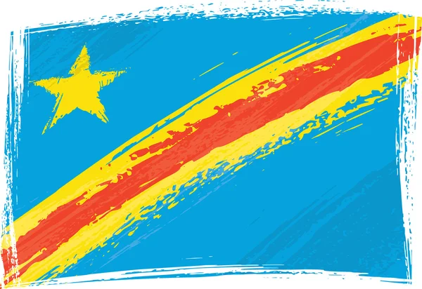 Демократична Республіка Конго прапор — стоковий вектор