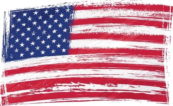 Grunge USA flag — Stock Vector