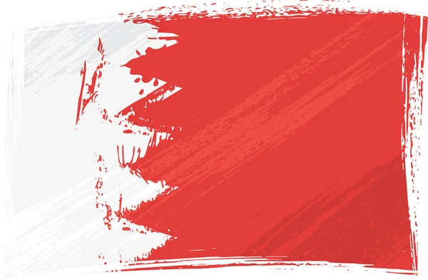 Гранж-Бахрейнский флаг — стоковый вектор