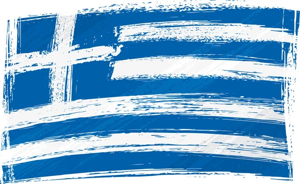 Grunge Bandera de Grecia — Archivo Imágenes Vectoriales