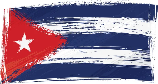 Grunge Cuba bandiera — Vettoriale Stock